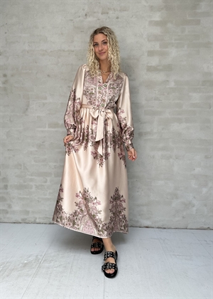 Nova paisley border kjole Rose Neo Noir